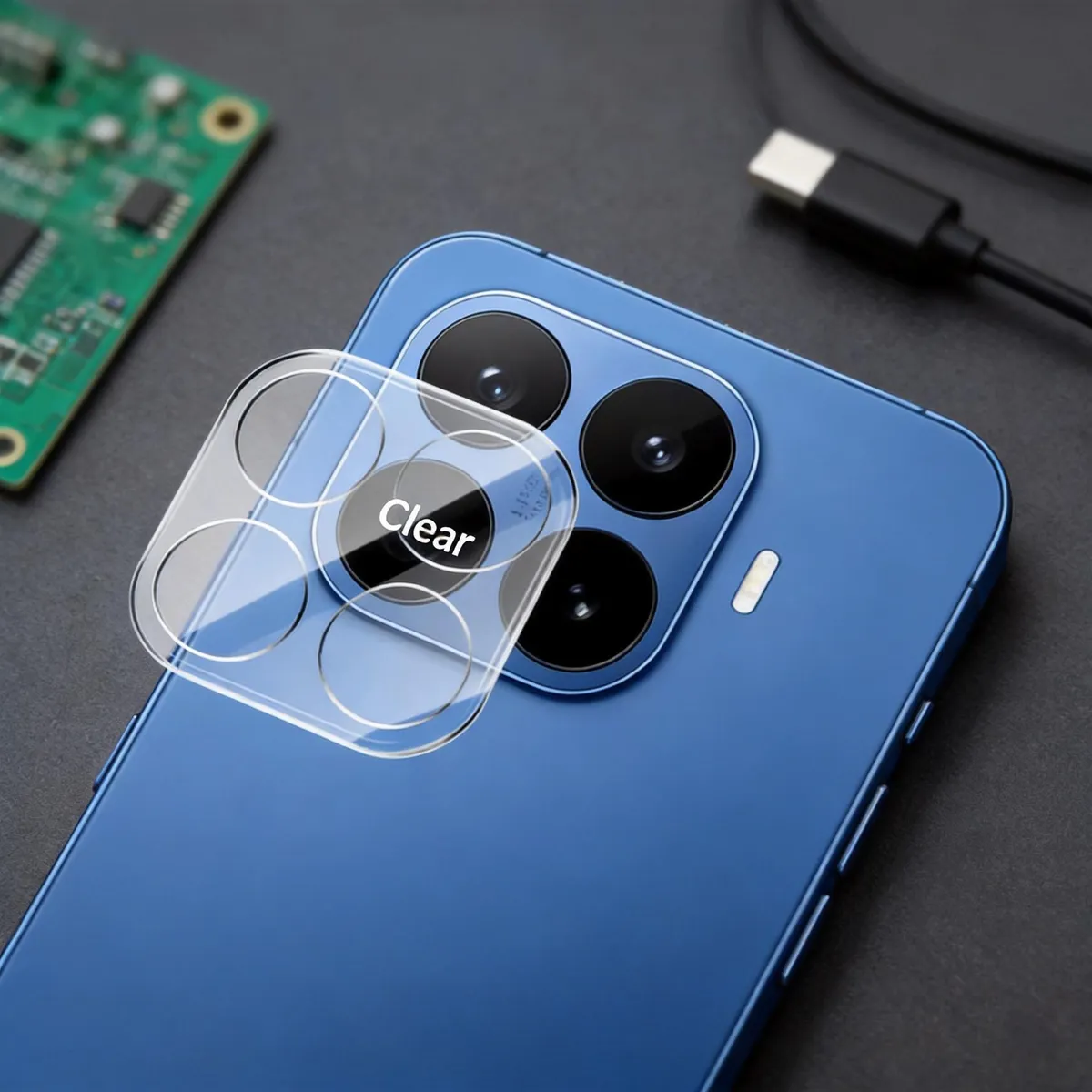 Lens Protector for Xiaomi 17T 17T Pro SNAPFIT AR Glass Camera Clear HD Anti Scratch Guard — Alumunium Black / Xiaomi 17T
