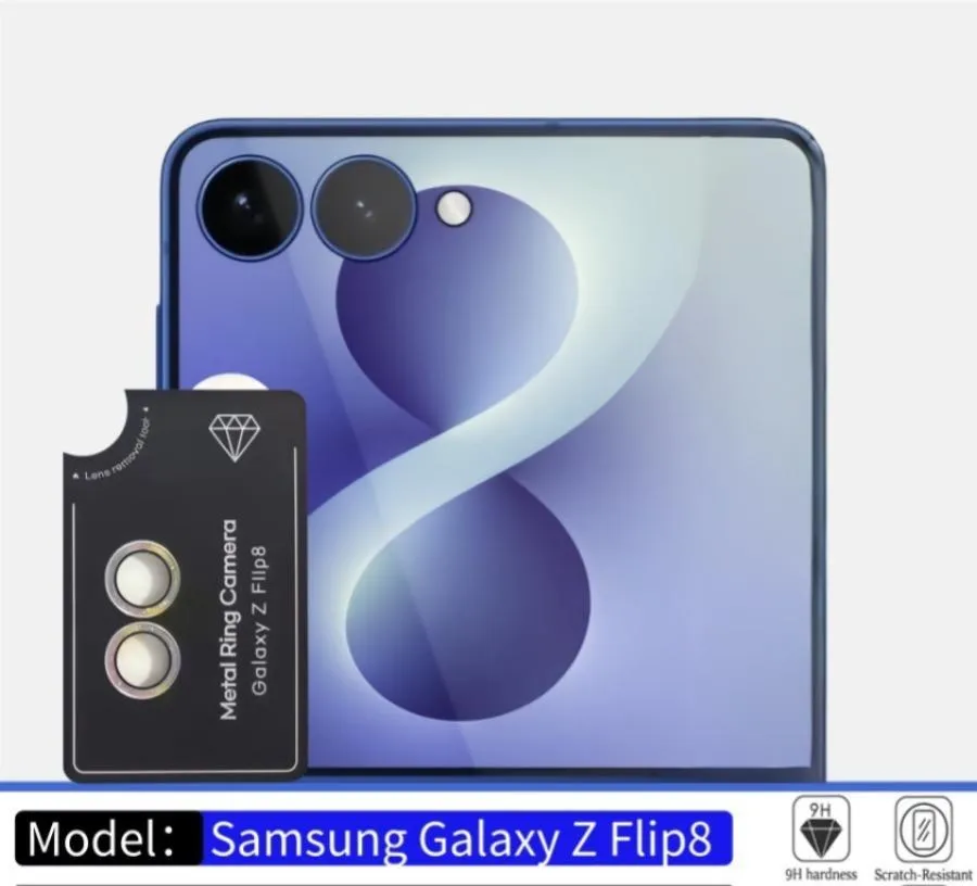 SNAPFIT Lens Camera Compatible for Samsung Galaxy Z Flip8 Flip 8 SNAPFIT Lens Shield Camera Butiran Pelindung Lensa Kamera Anti Gores Kaca Guard - Primary Focuss ā Full Clear