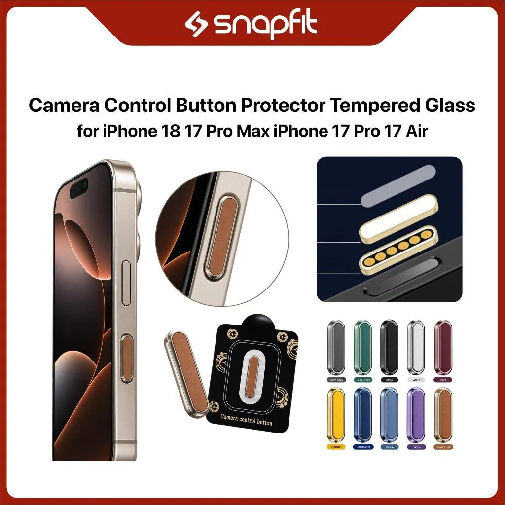 SNAPFIT Camera Control Button iPhone 18 17 Pro Max iPhone 17 Pro 17 Air 17 Key Touch Protection — Lake Green / iPhone 18 Pro Max