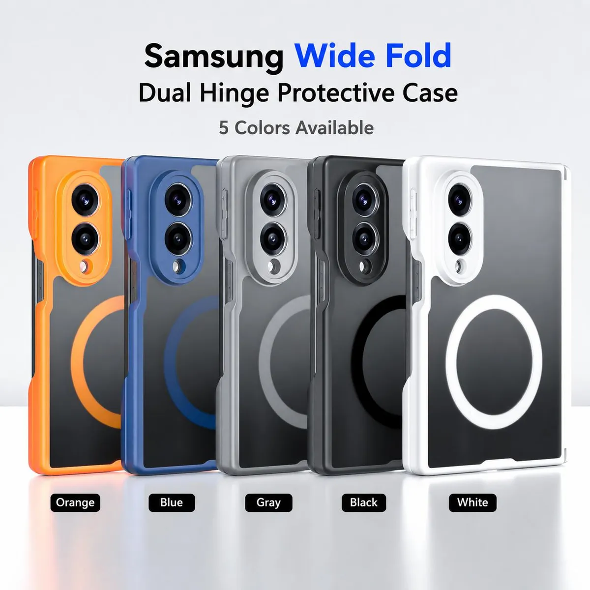 SNAPFIT Case Compatible With Samsung Galaxy Z Fold 8 Fold8 Ultra Wide SNAPFIT Magsafe Dual Hinge Protective Casing — Black / Fold 8 Ultra
