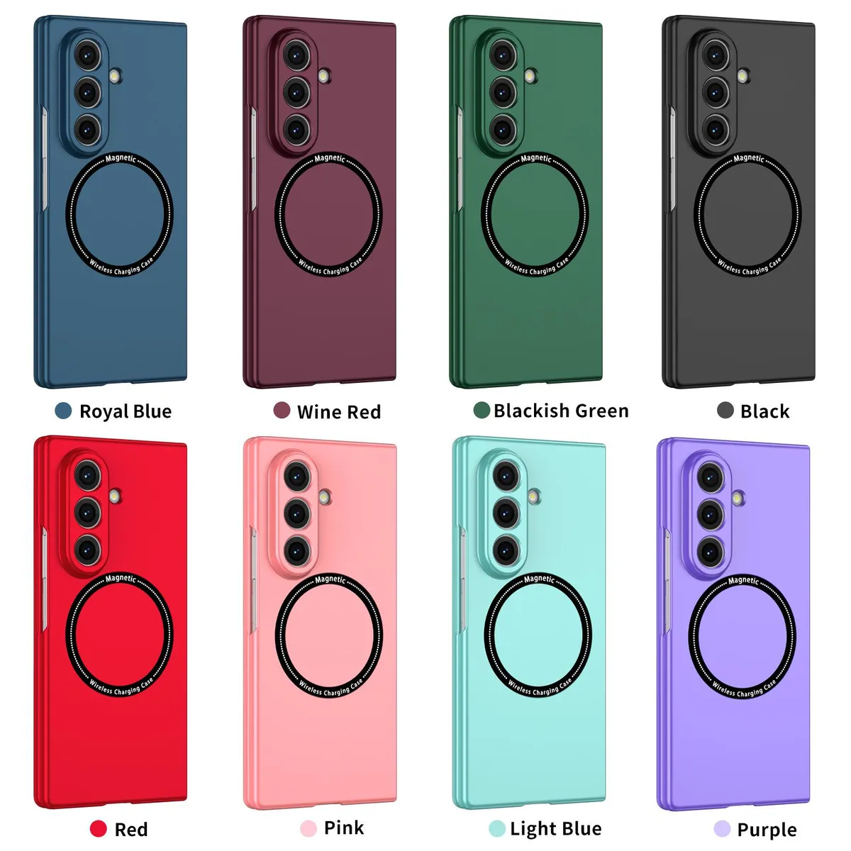 SNAPFIT Case Compatible With Samsung Galaxy Z Fold8 Fold 8 Ultra Wide Ultra Slim Magnetic Hardcase Anti Fingerprint Full Protection ā Black / Z Fold 8 (Wide)