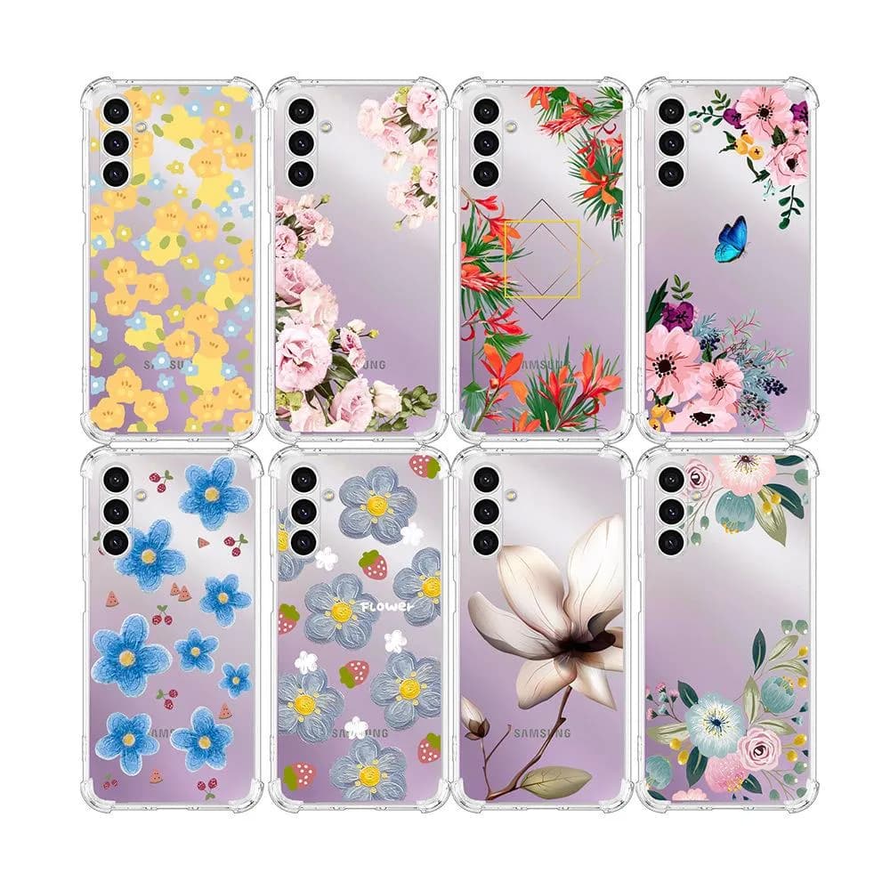 SNAPFIT Case Compatible With Samsung Galaxy S26 Ultra Plus Snapfit Soft TPU Anti Crack Floral Painted — Blue Floral / S26
