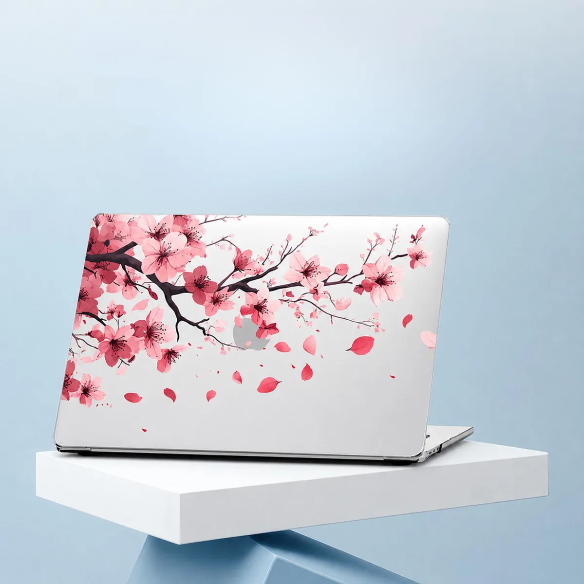 SNAPFIT Case Macbook Neo 13 2026 A3404 Ultra Thin Matte HD UV Printing Slim Hardcase Protective Case ā Clear Blossom