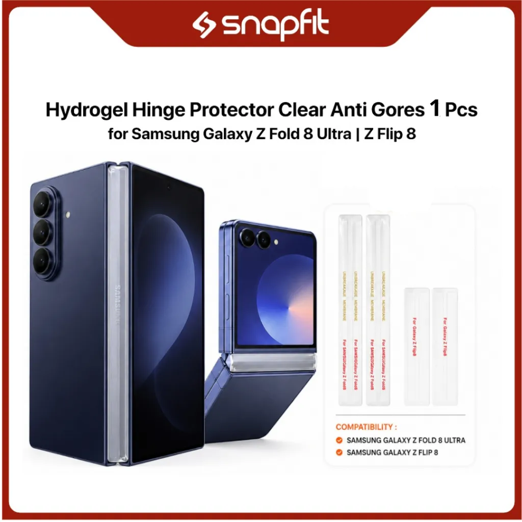 SNAPFIT Hydrogel Samsung Galaxy Z Fold 8 Ultra Z Flip 8 Anti Gores Hinge Protector Clear 1 Pcs — Fold 8 Wide Membrane