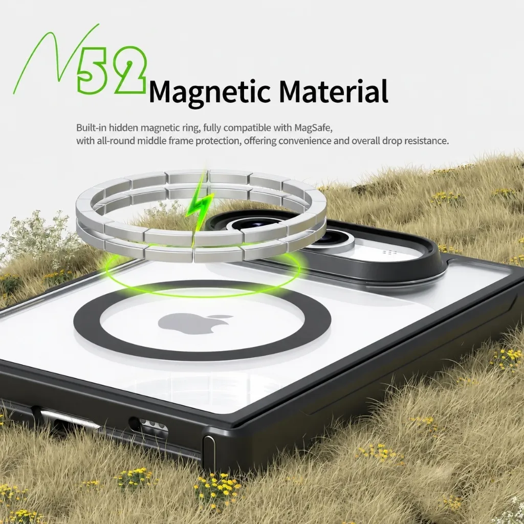 SNAPFIT Case iPhone Duo MagSafe Magnetic Full Hinge Protector — Black Matte