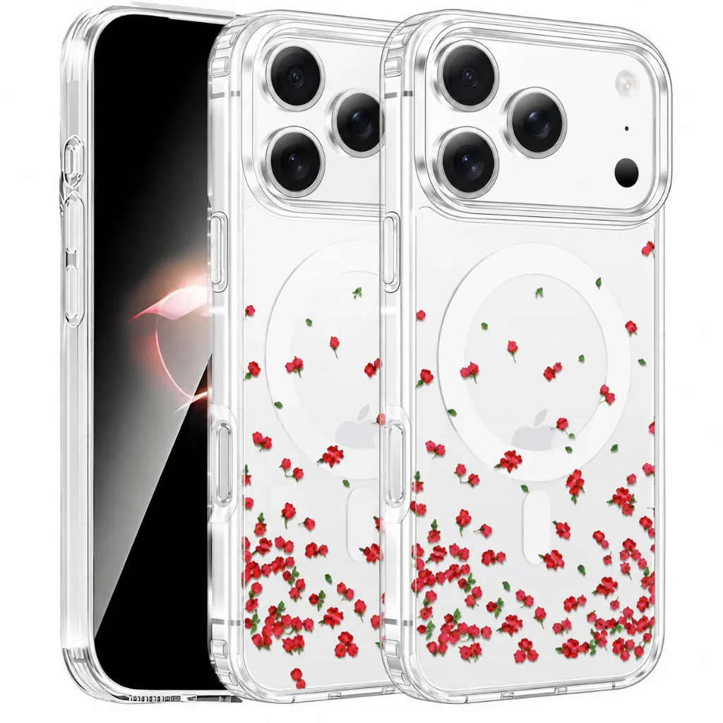 SNAPFIT Case iPhone 18 Pro Max 18 Pro MagSafe Fleur Motif Protective Casing