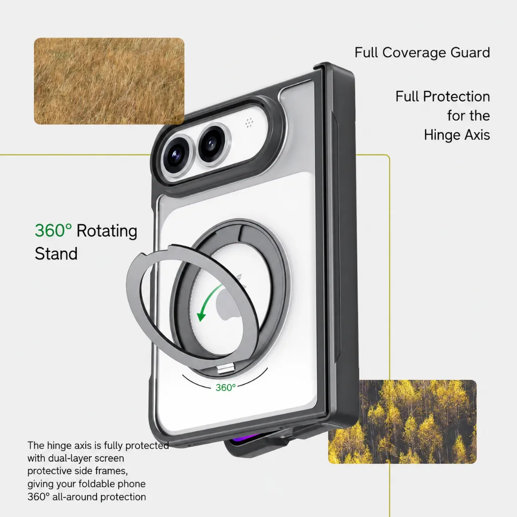 SNAPFIT Case iPhone Duo MagSafe Magnetic Full Hinge Protector — Black Matte